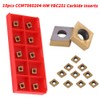 10pcs Tin-Coated CNC Carbide Insert Cutter Indexable Lathe Milling Inserts