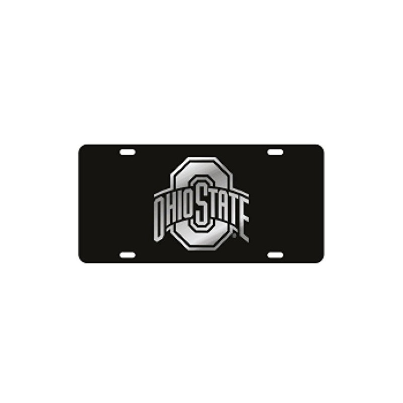 Craftique Ohio State Black Laser Cut License Plate - Mirror
