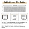 LRartdeco Modern Table Runner Grey White Table Runner Washable Heat-Insulated