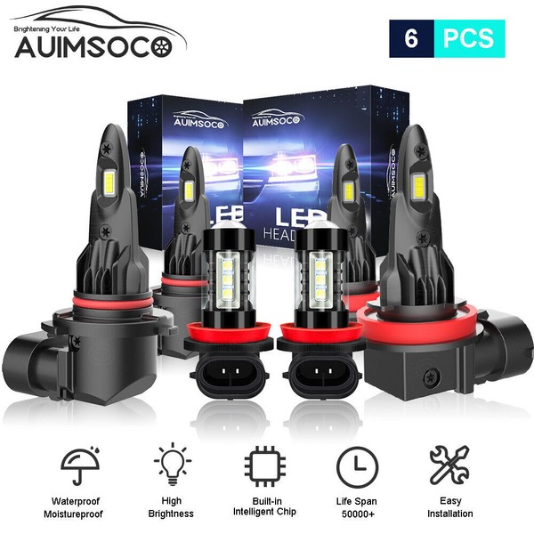 AUIMSOCO For Toyota Camry 2007-2014 Cool White LED Headlight +