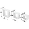 MELANNCO Square Floating Wall Mount Cube Shelves - Set of