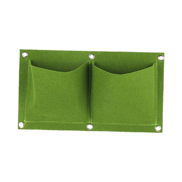 Generic Wall Hanging Planting Bag 2 Pockets Lightweight Non-Woven Fabrics