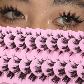 DSLONG Cluster Manga Lashes Wet Look Lashes Effect Spiky Anime Wet Lashes DIY Individual Eyelash Extensions Japanese Cosplay Eyelash Extensions Reusable