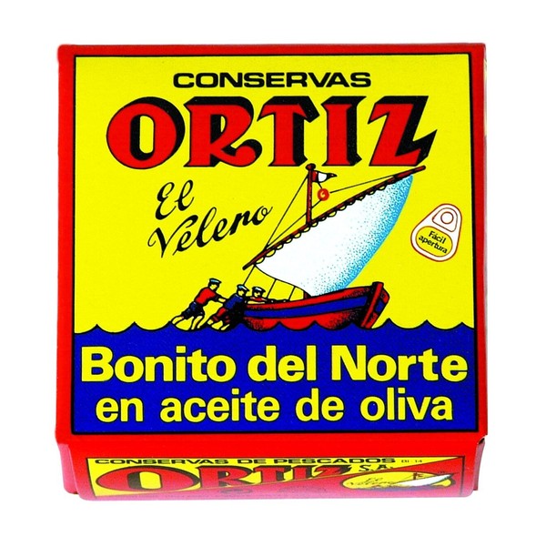 Ortiz White Tuna in Olive Oil Tin, 92-Grams (Pack of 5)