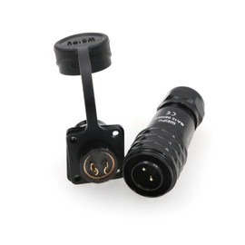 SZRMCC WEIPU SA12 2Pin Waterproof Connector 12mm Push Pull Solder Aviation Wire Connector Male Plug Female Socket for Automotive Industrial Electrical (2 Pin 13A)