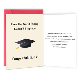 2025 Graduation Cards Gifts for Him Her，Funny High School & College Graduation Gifts Card for Son Daughter，Congratulations Graduate Card for Boys Girls Family Friends
