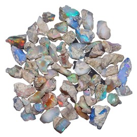 30 Carats Ethiopian Rainbow Opal Rough Stone, Natural Raw Crystals Gemstone, Ethiopian Rock, DIY Jewelry Making Supplies, Chakra Healing, Energy Stone, Opal for DIY Jewelry Gift