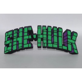 Unbranded She Hulk 3D printed Logo Sign Wall Desk Shelf Art - Include Magnets