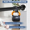 YNL 2 Pack Adhesive Shower Rod Holders, Transparent Rod Retainer