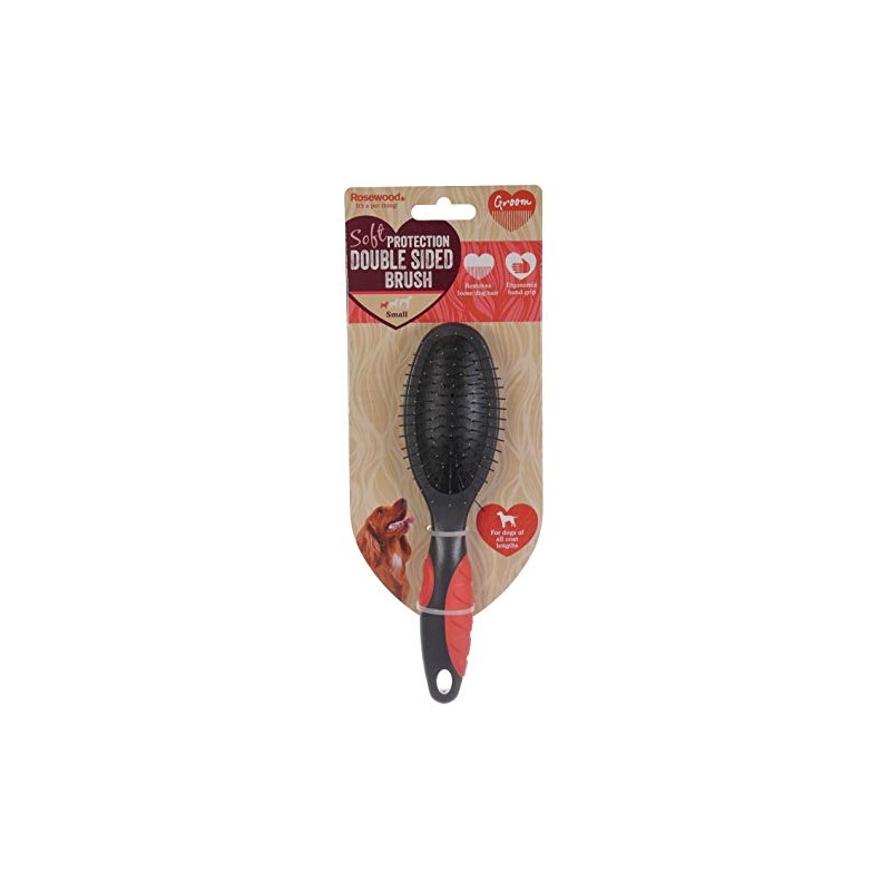Rosewood Soft Protection Double Sided Brush for Dogs, Small