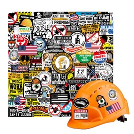 150PCS Safety Helmet Stickers,Hard Hat Sticker,Funny Stickers for Adults,Waterproof Car Window Stickers,Tool Box Sticker,Worker Sticker Set for Men,Machinists,Construction,Workshop