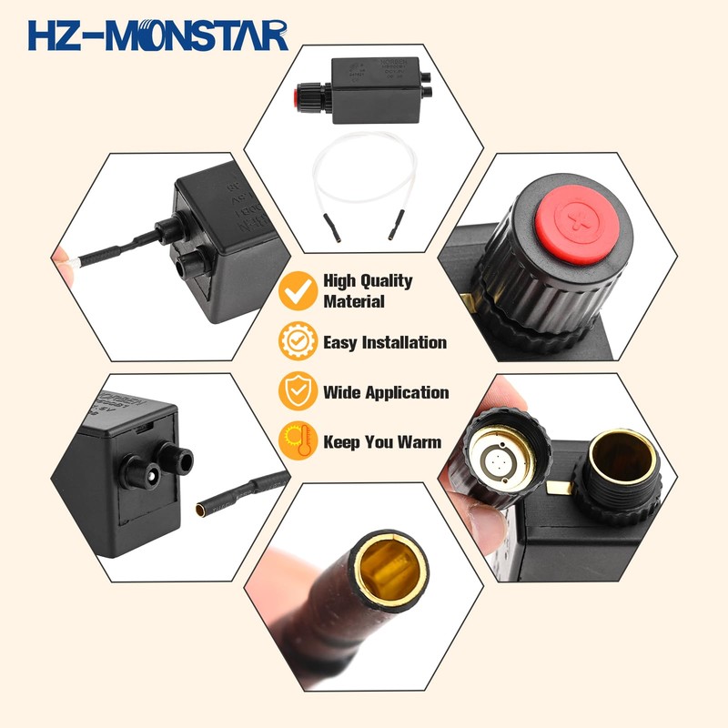 HZ-MONSTAR Igniter Push Button Ignition and Wire 500mm for Fire