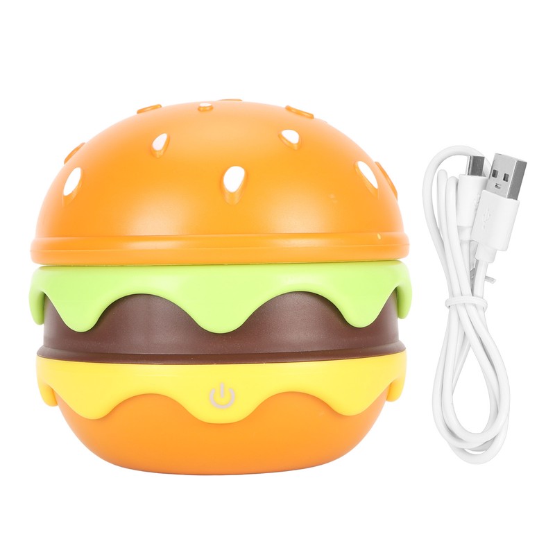 Kids Reading Light Hamburger Style Flexible Gooseneck USB Charge Soft