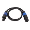 Professional Speaker Cable 3.3ft Long PVC Male Female Quick Twist