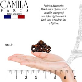 Camila Paris CP1377 French Hair Clips for Women, 2 inch Girls Hair Claw Clips Jaw Tortoise Fashion Durable and Styling Hair Accessories for Women, Str