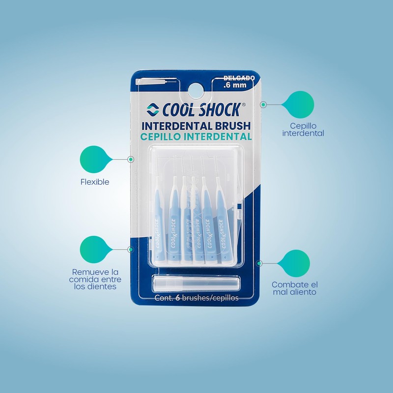 Cool Shock | Cepillo Interdental Delgado de .6mm c/6pz. Para
