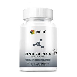 BIO B  Zinc 20 Plus  90 Cápsulas Veganas