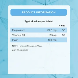 Healthspan Opti-Magnesium | 90 Tablets | for Bone & Muscle Support | Maintains Psychological Function and Nervous System | Easily Absorbed | Added Vitamin D3 | Inulin | Vegetarian