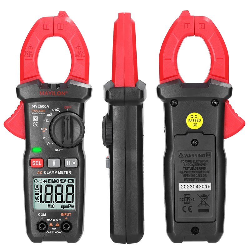 Digital Clamp Meter Multifunction 600V Voltmeter Tester Amp Volt Meter