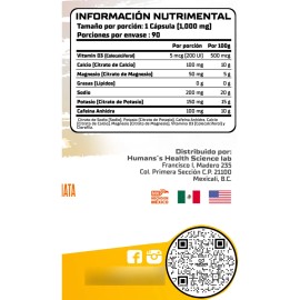 Human's Health Science Lab Complejo Electrolitos Cafeína