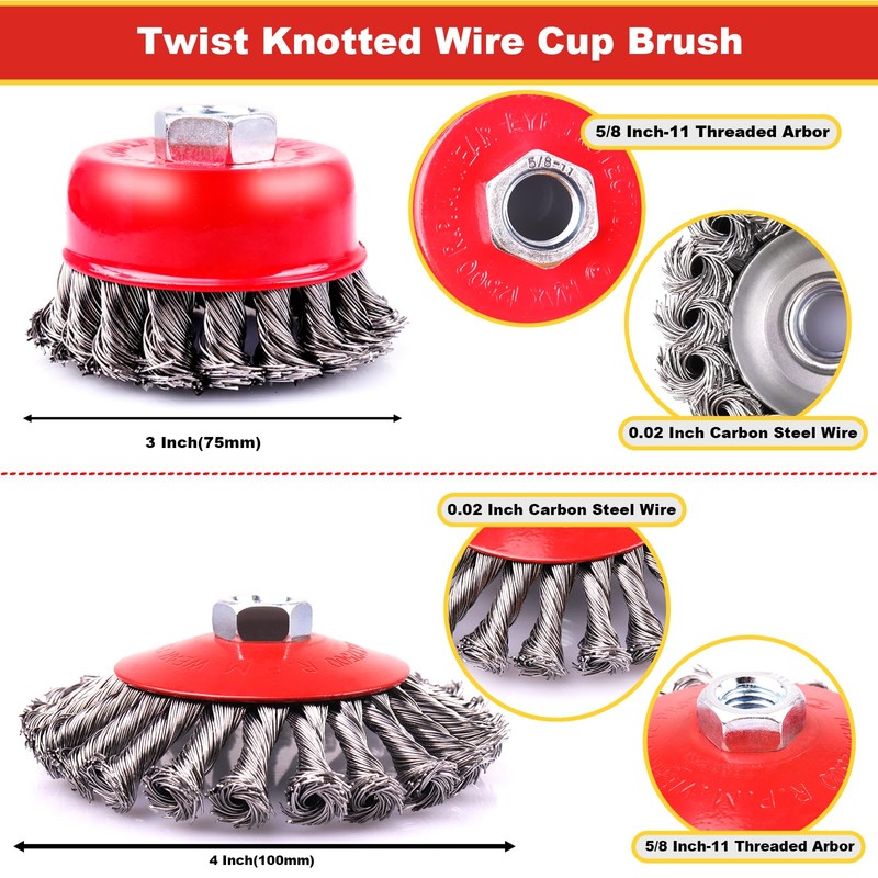 LSTOPGO 4 Pack 3 & 4 Inch Twisted Knotted &