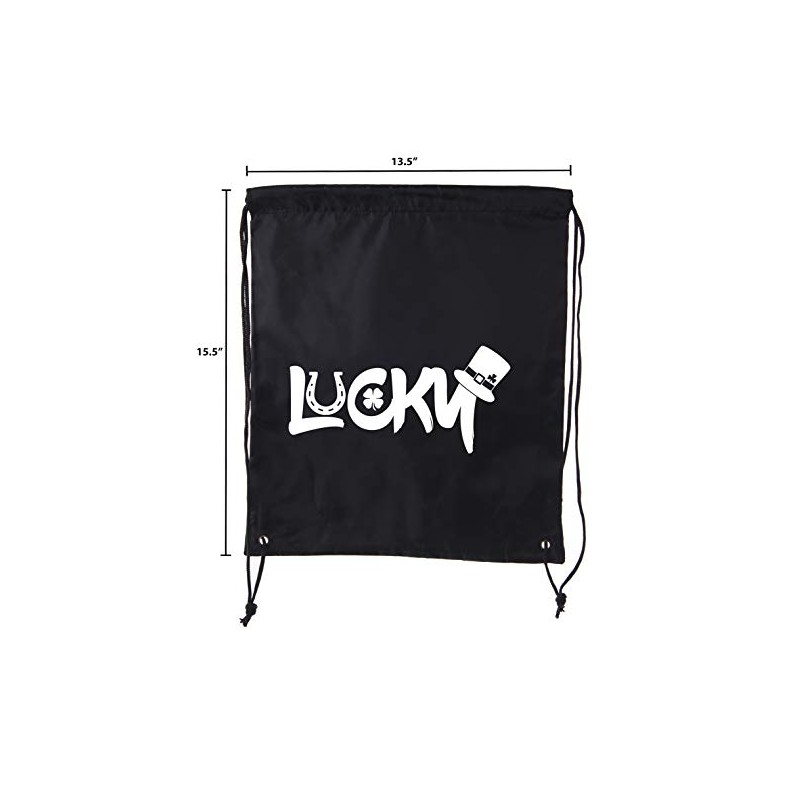 Mato & Hash St Patrick's Drawstring Bags, Reusable Cinch Backpacks,