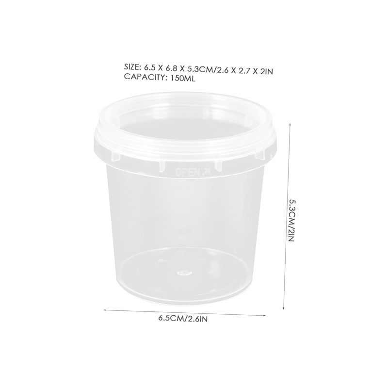 LALAFINA 18Pcs Mini Plastic Storage Buckets Clear Containers for Beads