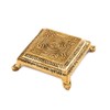 Tarini Gallery Brass Handcarved Chowki Small Stool Bajot elevated Engraved