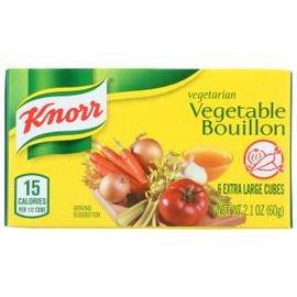 Knorr Vegetable Flavor Bouillon Cube with Other Natural Flavor, No Sugar Added, 2.1 Ounce (Pack of 24)
