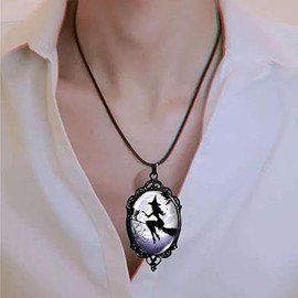 Juego de aretes de Halloween para mujer, conjunto de joyas góticas, aretes de bruja clásico, estilo punk, collar de bruja victoriana, accesorios de di