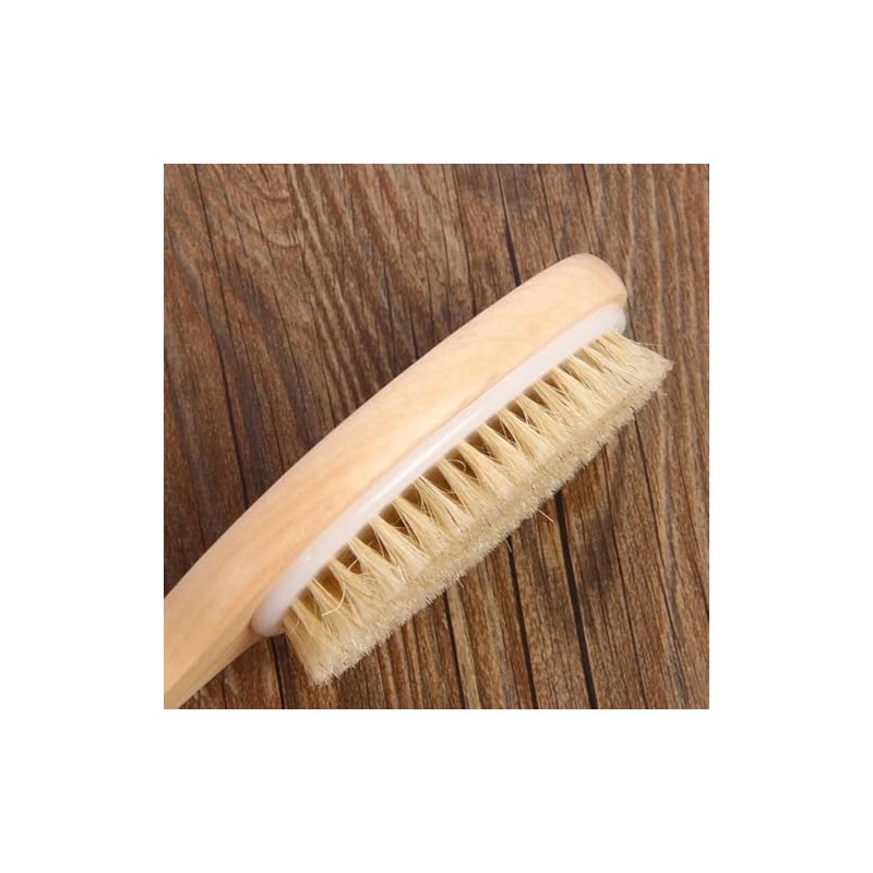 Cepillo Corporal Madera Bambu Natural Cerdas Naturales Resistentes Exfoliacion Masaje