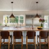 Lingkai 13.77" Farmhouse Pendant Light, Rustic Pendant Light Fixture Hanging