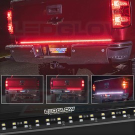 LEDGlow 60" Double Row Tailgate LED Light Bar for Full Size Pickup Trucks - White Reverse Lights - Red Brake, Running, Turn Signals & Hazard Lights - Waterproof - Plug & Play Flat 4 Pin Connector