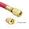 uxcell Refrigerant Charging Hose, 1/4 SAE Thread 2.95Ft Length 500PSI