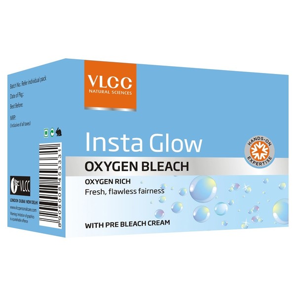 VLCC Insta Glow Qxygen Bleach, 51.4g by VLCC