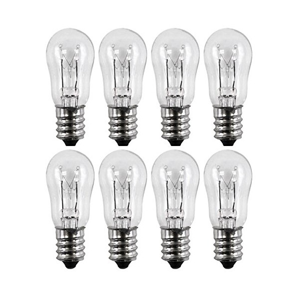 8 Pack - General Electric WE4M305 Dryer Light Bulb. 10-watts