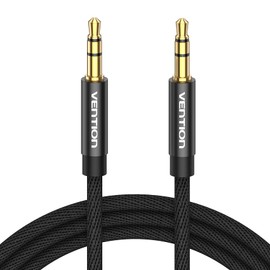 VENTION 3.5mm Aux Cable 0.5m Audio Cable Nylon Braided TRS Cord 3.5mm to 3.5mm Stereo Jack to Jack cable Headphone Male to Male Jack Aux Lead for Headset Car Speaker Soundbar PC Laptop and more