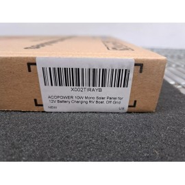 ACOPOWER New, ACOPOWER, HY010-12M-10W, 10W, 12V solar panel for 12v battery charging
