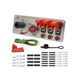 Riloer 12V 40A Universal Racing Car Ignition Switch Panel Set with ON/OFF Toggle Switch Engine Push Button