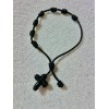 Knotted Rosary Adjustable Bracelet - Black