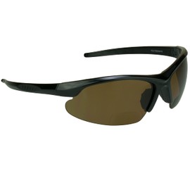 proSPORT Polarized Bifocal Brown +2.50 Sunglasses for Men and Women. Anti Glare Impact Resistant Polycarbonate Lenses