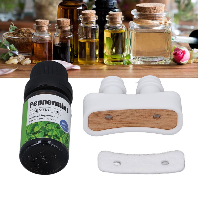 Aromatherapy Inhaler Tube Portable Silicone Nose Aroma Diffuser with 10ml