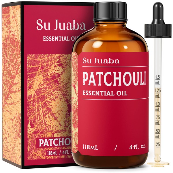 SU JUABA Patchouli Essential Oil 4 Fl Oz, 100% Pure