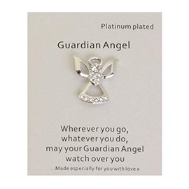 benerini Platinum Plated Guardian Angel Brooch Pin With Gem Embellishment -03