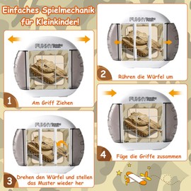 Aeroplane Car Ride Wedding Activity Fidget Toys Children 4 in 1 Puzzle Patience Games Learning Toy Motor Skills Toy from 1 2 3 4 5 6 Years Restaurant Travel Games Gift Boy Girl Tank