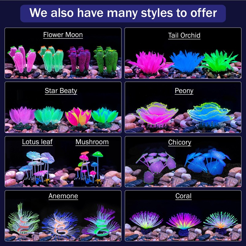 Bluecoco Soft Silica Gel Moves Naturally with Water Flow, Aquarium