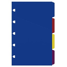 Pocket Classic Brights Notebook Blank Index 4 tabs Assorted