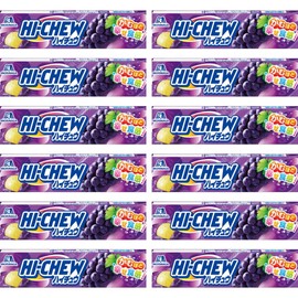 Japanese Hi Chew Candy Grape 12 Candies Set Of 12 Hichewz Candy Bulk