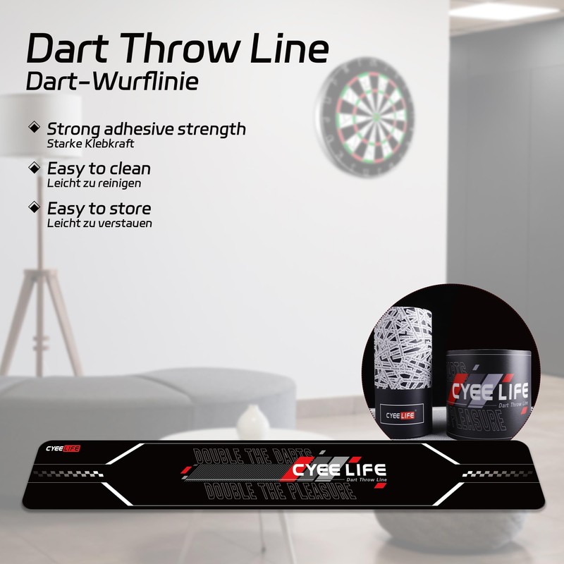 CyeeLife Dart Oche Line, dart drop marking, dart throwing line