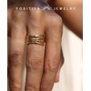 Positiva Jewelry Criss Cross Ring Women - Waterproof Gold Plated